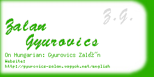 zalan gyurovics business card